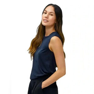 Ministry of Supply Black Tank Top Women’s Lux Touch sleeveless Shirt Stretchy